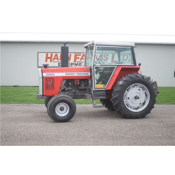 MF 3505 2wd tractor, cab, air, 3789 hours