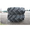 Image 3 : 2 Goodyear 23.1x26 rice tires on JD 8 stud hole combine rim