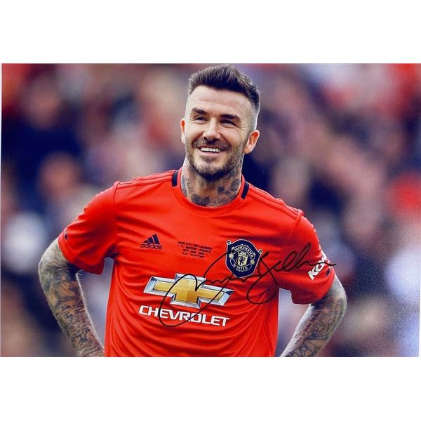 David Beckham facsimile signed  photo