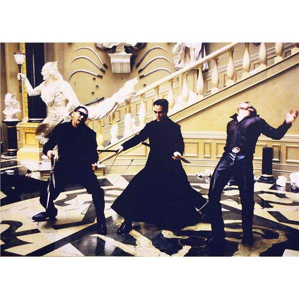 The Matrix Keanu Reeves facsimile signed movie photo