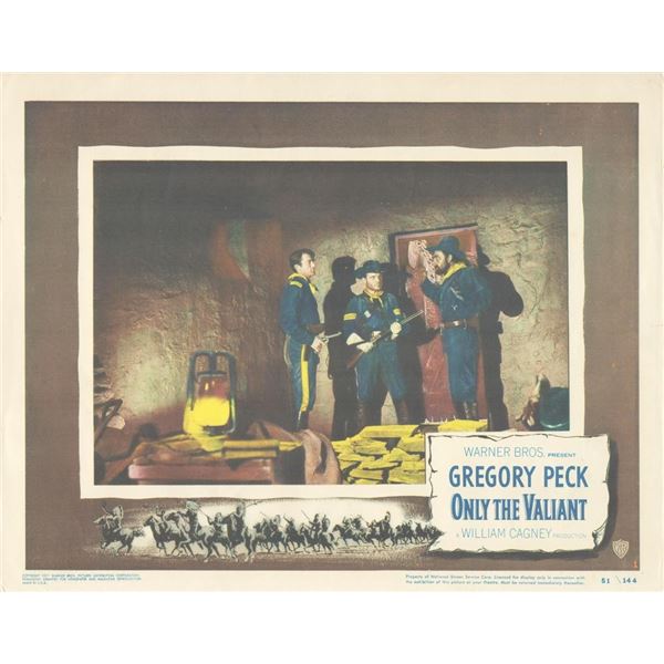 Only the Valiant 1951 original vintage lobby card