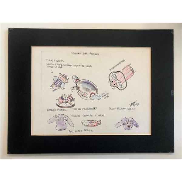 Fenway the Pigasus Original Art - All Heart Designs