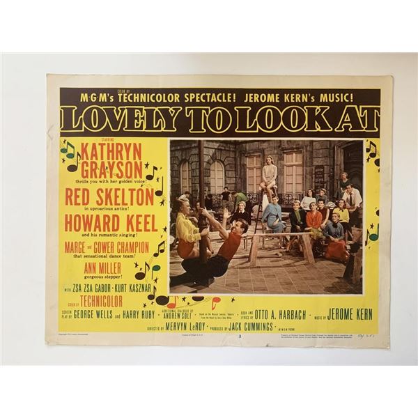 Lovely to Look At original 1952 vintage lobby card