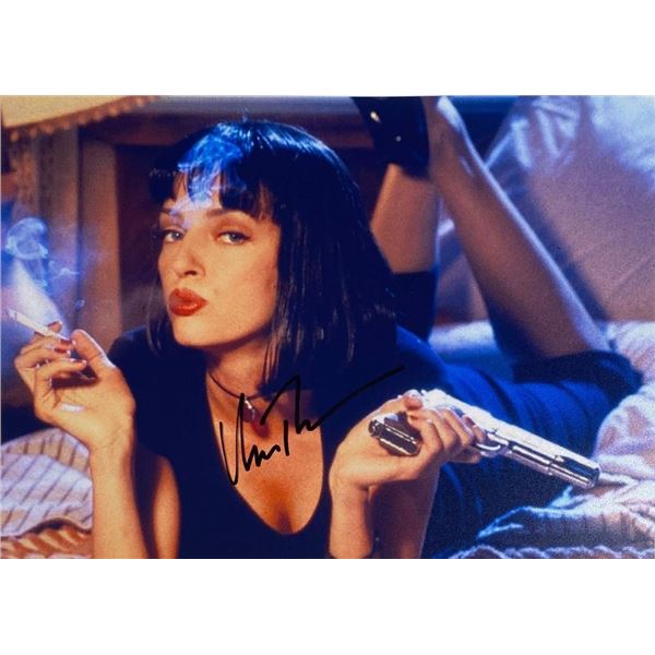 Pulp Fiction Uma Thurmon facsimile signed photo