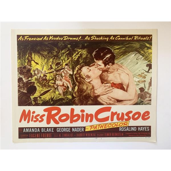 Miss Robin Crusoe original 1953 vintage lobby card