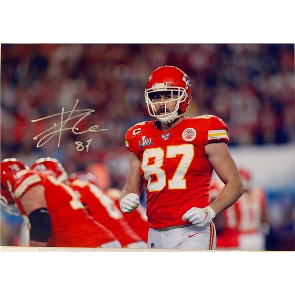 Super Bowl LIV Kansas City Chiefs Travis Kelce facsimile signed  photo