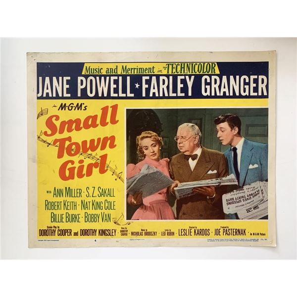 Small Town Girl original 1953 vintage lobby card