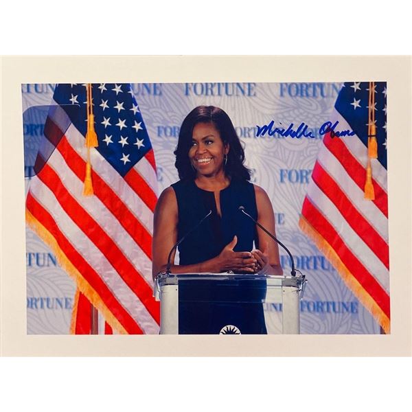 Michelle Obama facsimile signed  photo