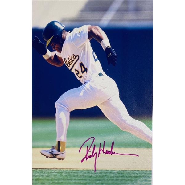 MLB Rickey Henderson facsimile signed  photo