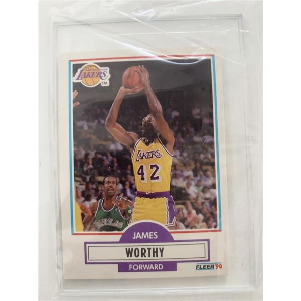 James Worthy Lakers Fleer '90 Basketball Card