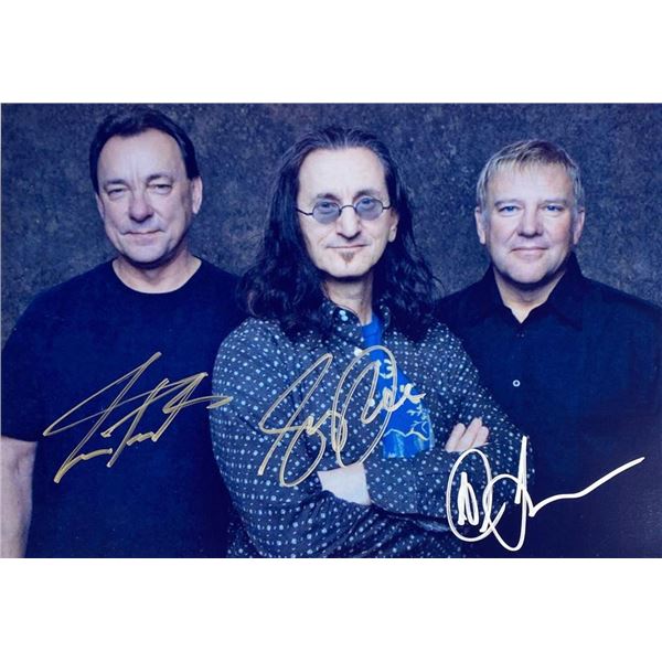 Rush band facsimile signed  photo