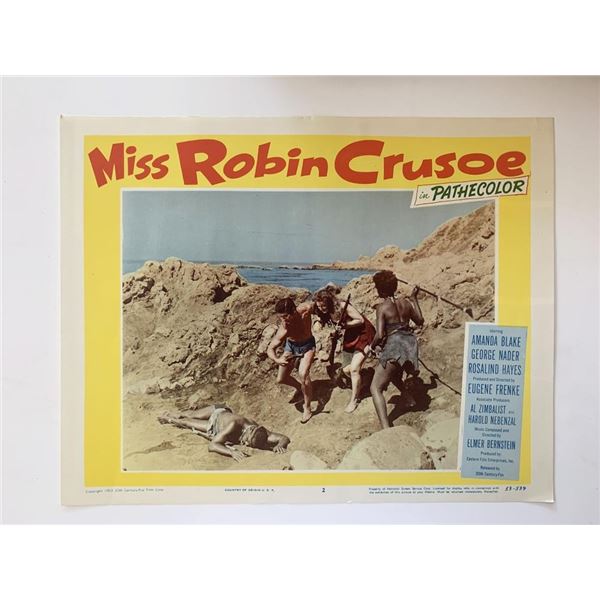 Miss Robin Crusoe original 1953 vintage lobby card