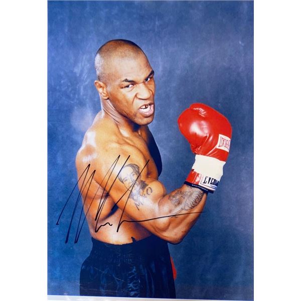 Heavyweight boxer Mike Tyson facsimile signed photo. 8x10 inches.