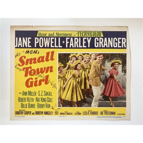 Small Town Girl original 1953 vintage lobby card