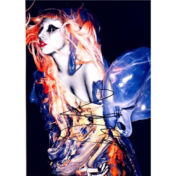 Lady Gaga facsimile signed photo