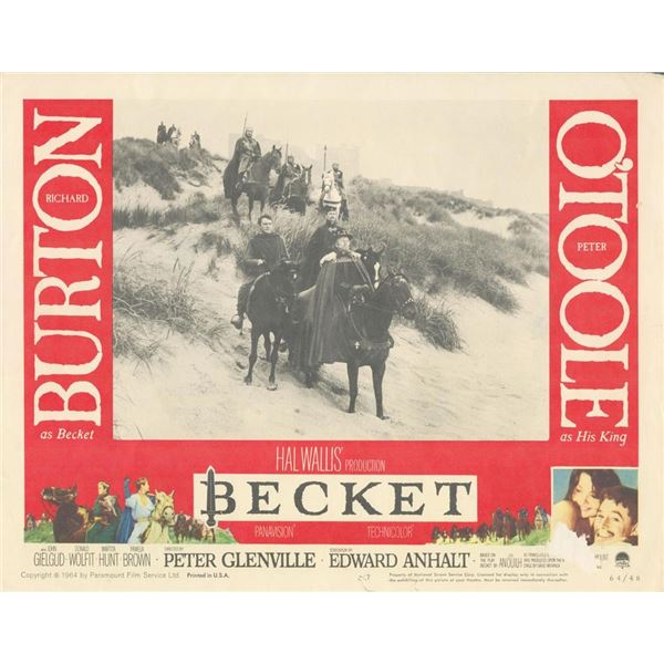 Becket 1964 original vintage lobby card