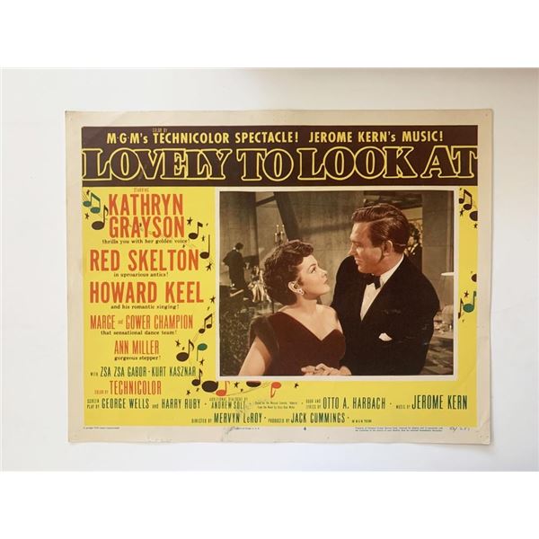 Lovely to Look At original 1952 vintage lobby card