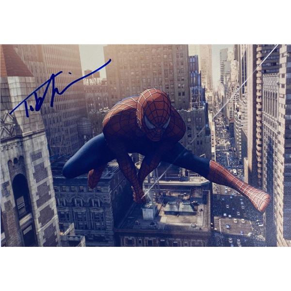 Spider-Man Tobey Maguire facsimile signedphoto