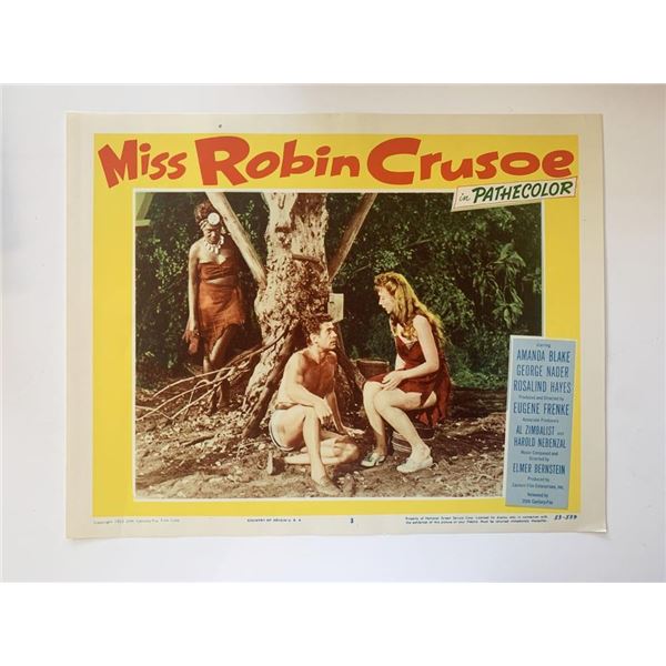 Miss Robin Crusoe original 1953 vintage lobby card
