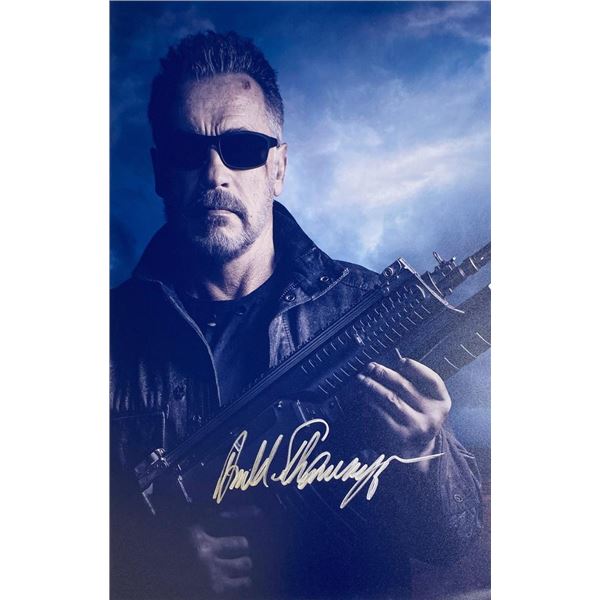 Arnold Schwarzenegger facsimile signed movie photo