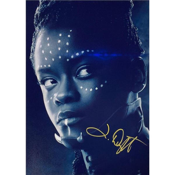 Black Panther Letitia Wright facsimile signed  movie photo