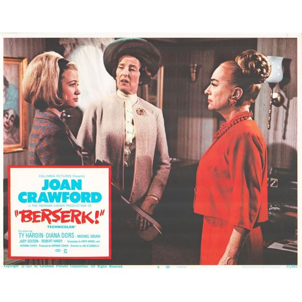 Berserk! 1967 original vintage lobby card