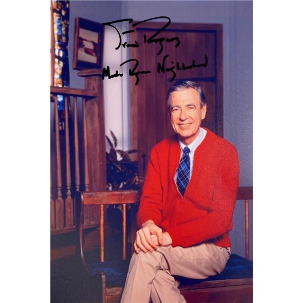 Mister Rogers' Neighborhood Fred Rogers facsimile signed  photo