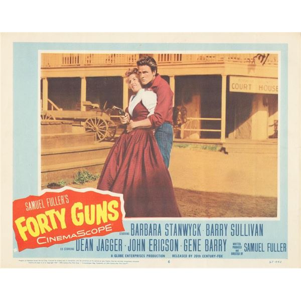Forty Guns  1957 original vintage lobby card