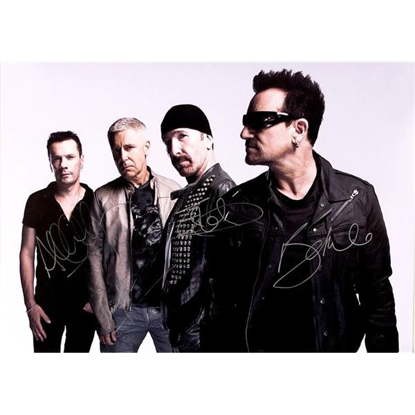 U2 facsimile signed photo