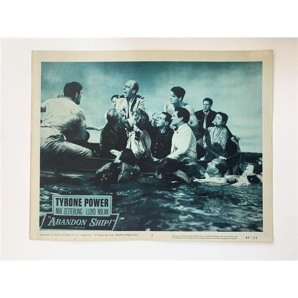 Abandon Ship! original 1957 vintage lobby card
