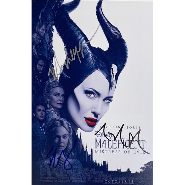Maleficent cast facsimile signed movie photo