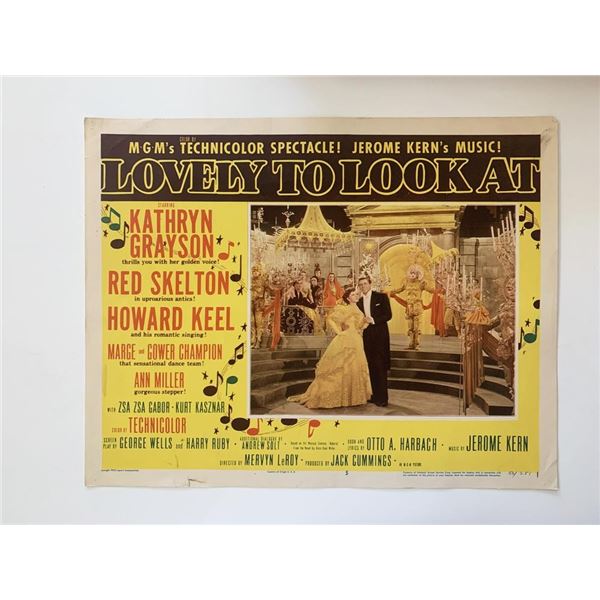 Lovely to Look At original 1952 vintage lobby card