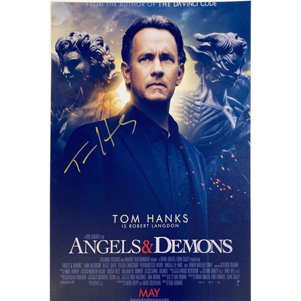 Angels and Demons Tom Hanks facsimile signed  movie photo