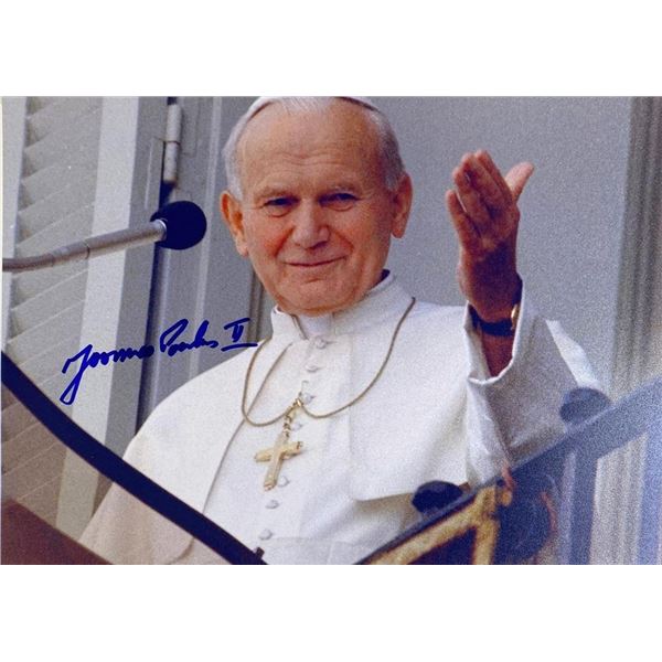 Pope John Paul II facsimile signed  photo