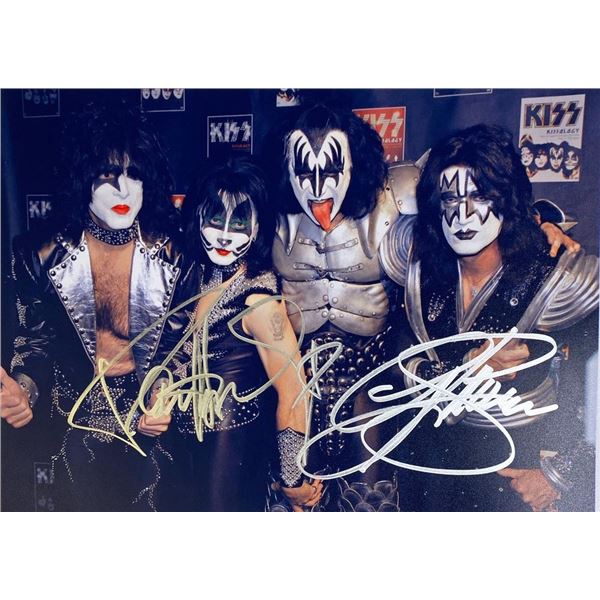 Kiss facsimile band signed photo