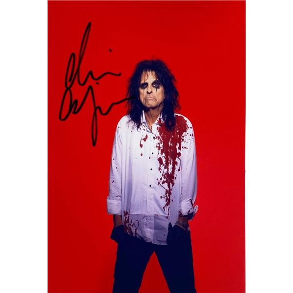 Rocker Alice Cooper facsimile signed photo