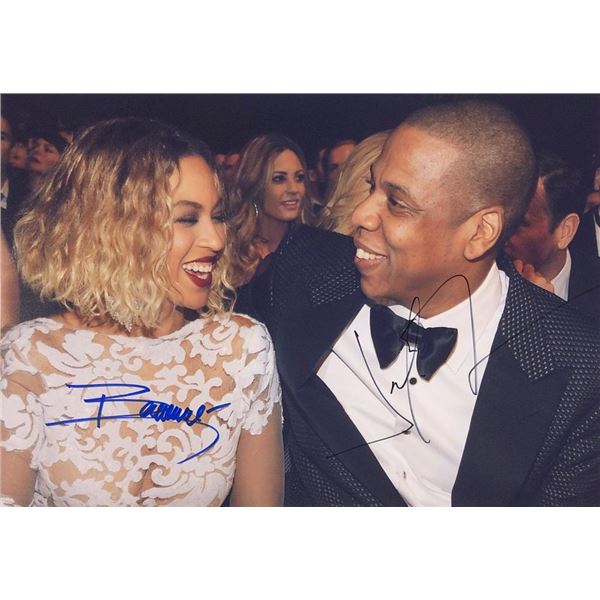 BeyoncÃ© and Jay-Z facsimile signed  photo