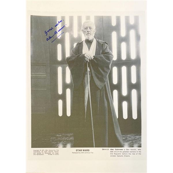 Star Wars Alec Guinness facsimile signed  movie photo