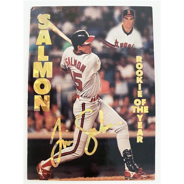 Tim Salmon California Angels Rookie of the Year Facsimile Signed Baseball Card