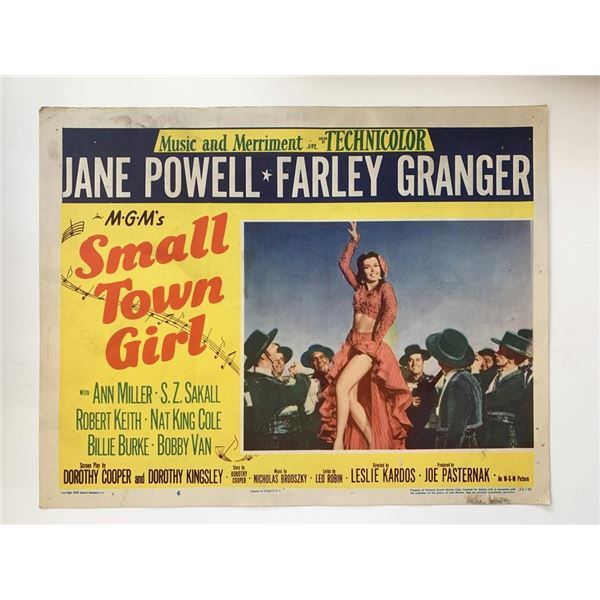 Small Town Girl original 1953 vintage lobby card