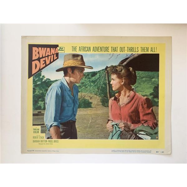 Bwana Devil original 1954 vintage lobby card