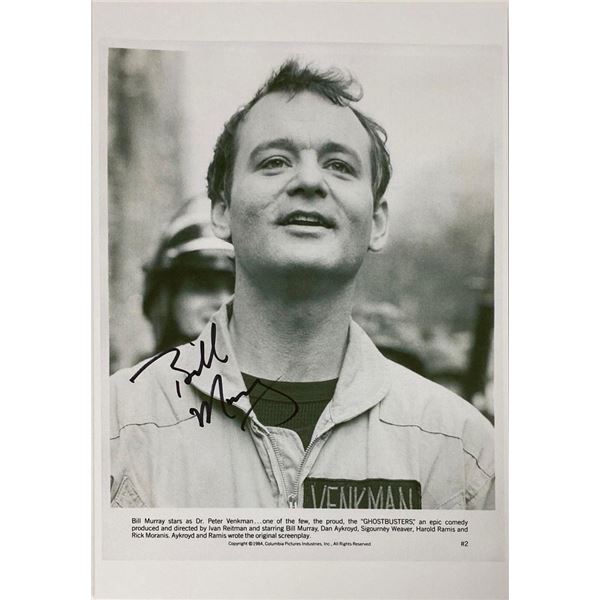 Ghostbusters Bill Murray facsimile signed  movie photo
