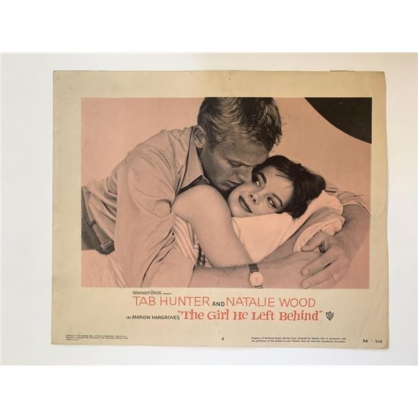 The Girl He Left Behind  original 1956 vintage lobby card