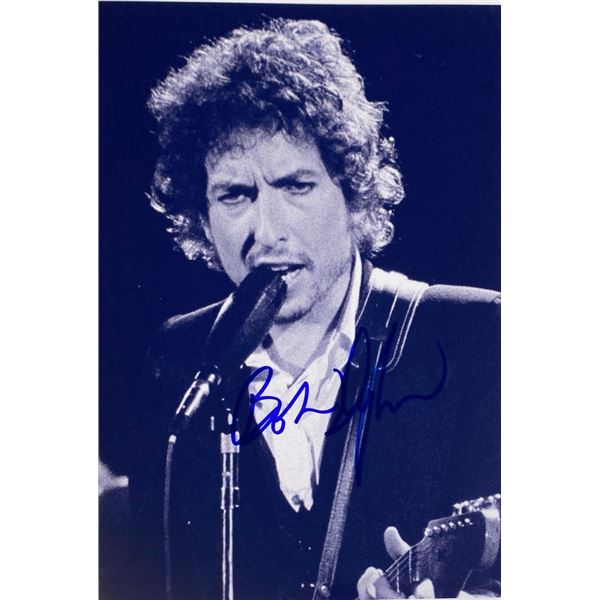 Bob Dylan facsimile signed photo