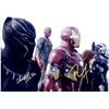 Image 1 : Captain America: Civil War Chadwick Boseman and Robert Downey Jr, facsimile signed movie photo