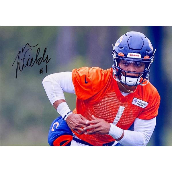 Chicago Bears Justin Fields facsimile signed  photo