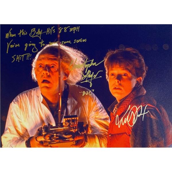 Back to the Future cast facsimile signed  movie photo