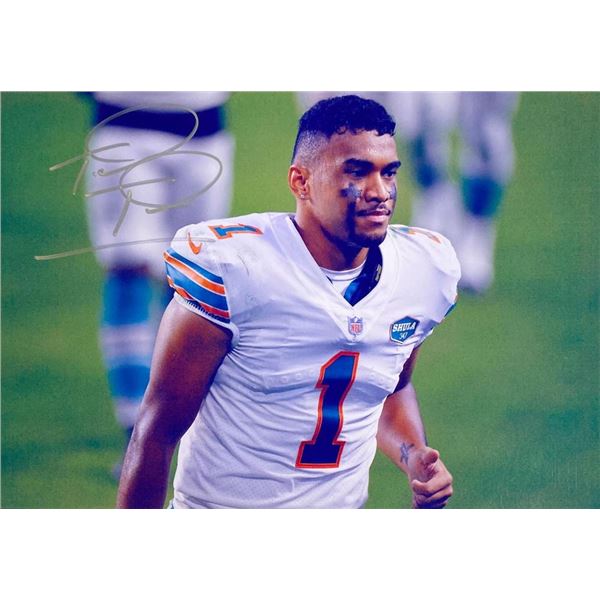 Miami Dolphins Tua Tagovailoa facsimile signed  photo