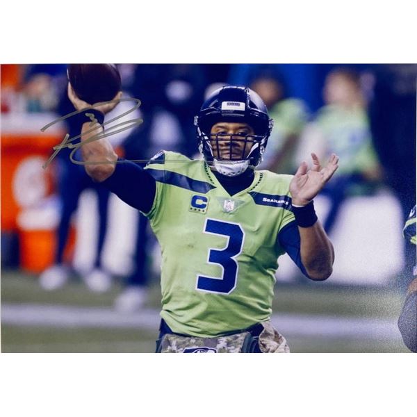 Seattle Seahawks Russell Wilson facsimile signed  photo