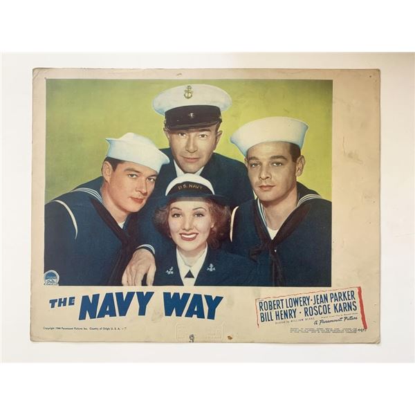 The Navy Way original 1954 vintage lobby card